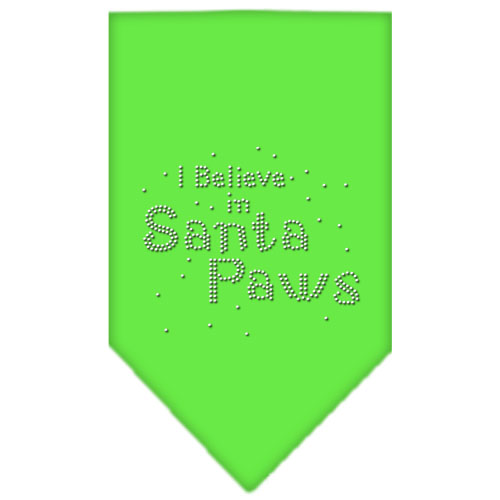 Santa Paws Rhinestone Bandana Lime Green Large